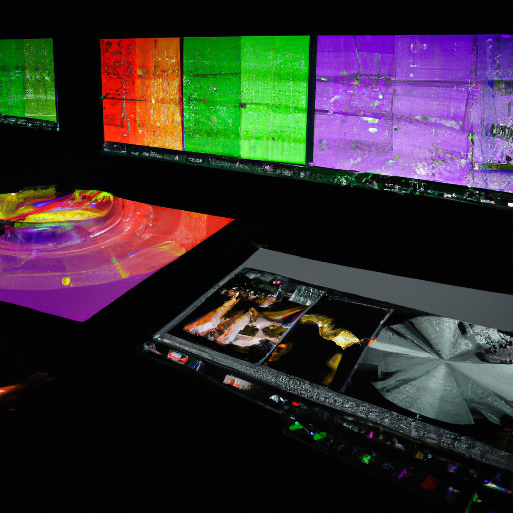 Cinematic video editing timeline with color scopes on a professional workstation